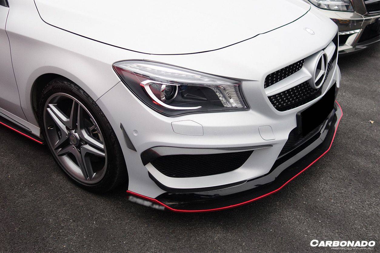 Carbonado 2014-2016 Mercedes Benz W117 CLA Sport  CLA45 AMG RS Style Front Lip