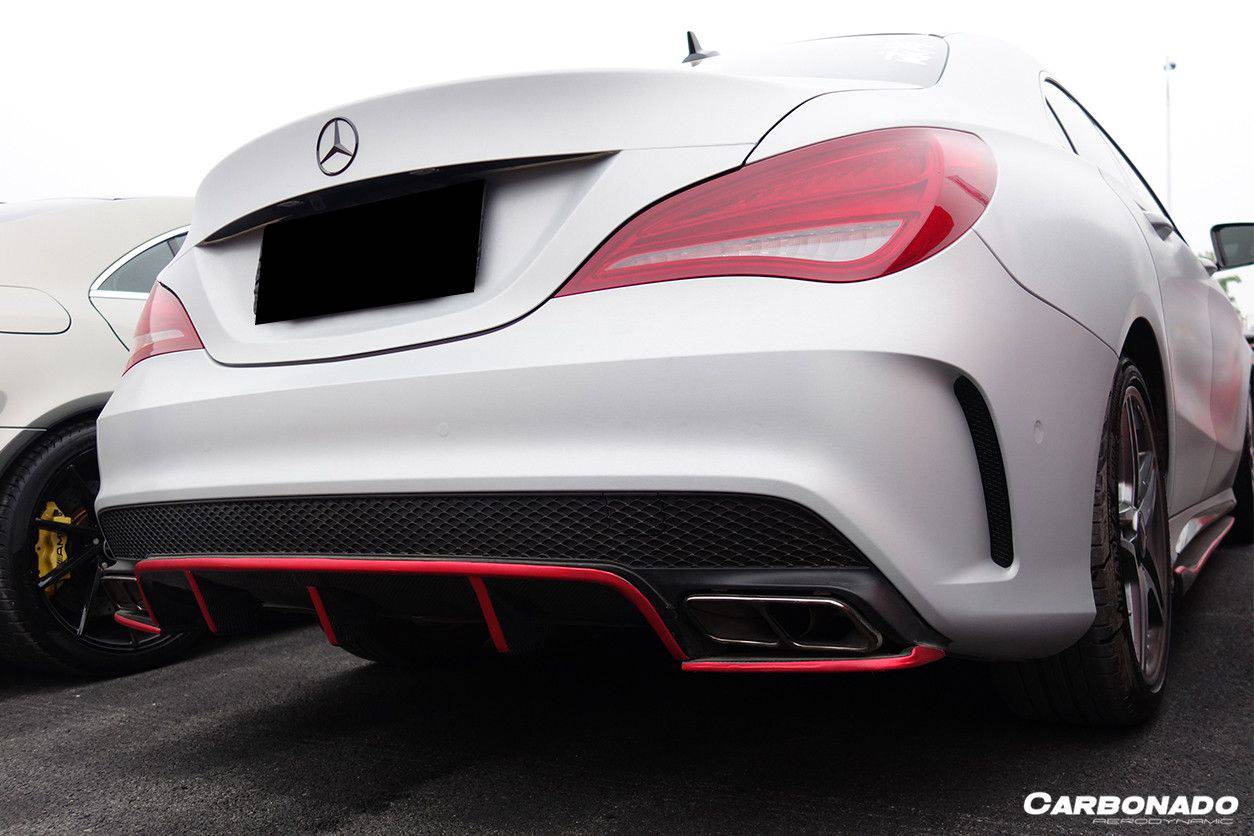 Carbonado 2014-2016 Mercedes Benz W117 CLA Sport   CLA45 AMG RZS Style Rear Diffuser
