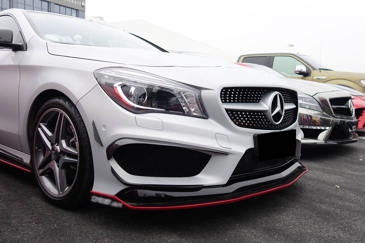 Carbonado 2014-2016 Mercedes Benz W117 CLA Sport    CLA45 AMG RZS Style Front Canards