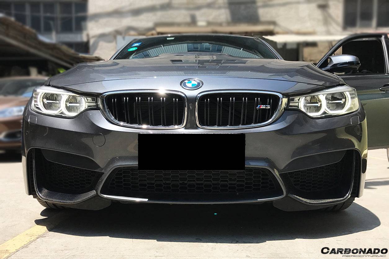 Tapas delanteras de fibra de carbono estilo MP para BMW M3 F80 M4 F82 2014-2020 Carbonado