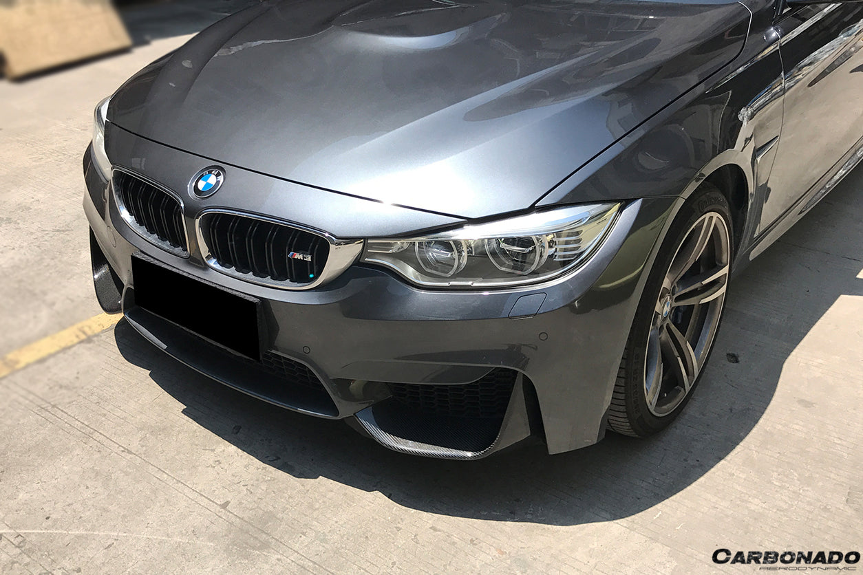Tapas delanteras de fibra de carbono estilo MP para BMW M3 F80 M4 F82 2014-2020 Carbonado