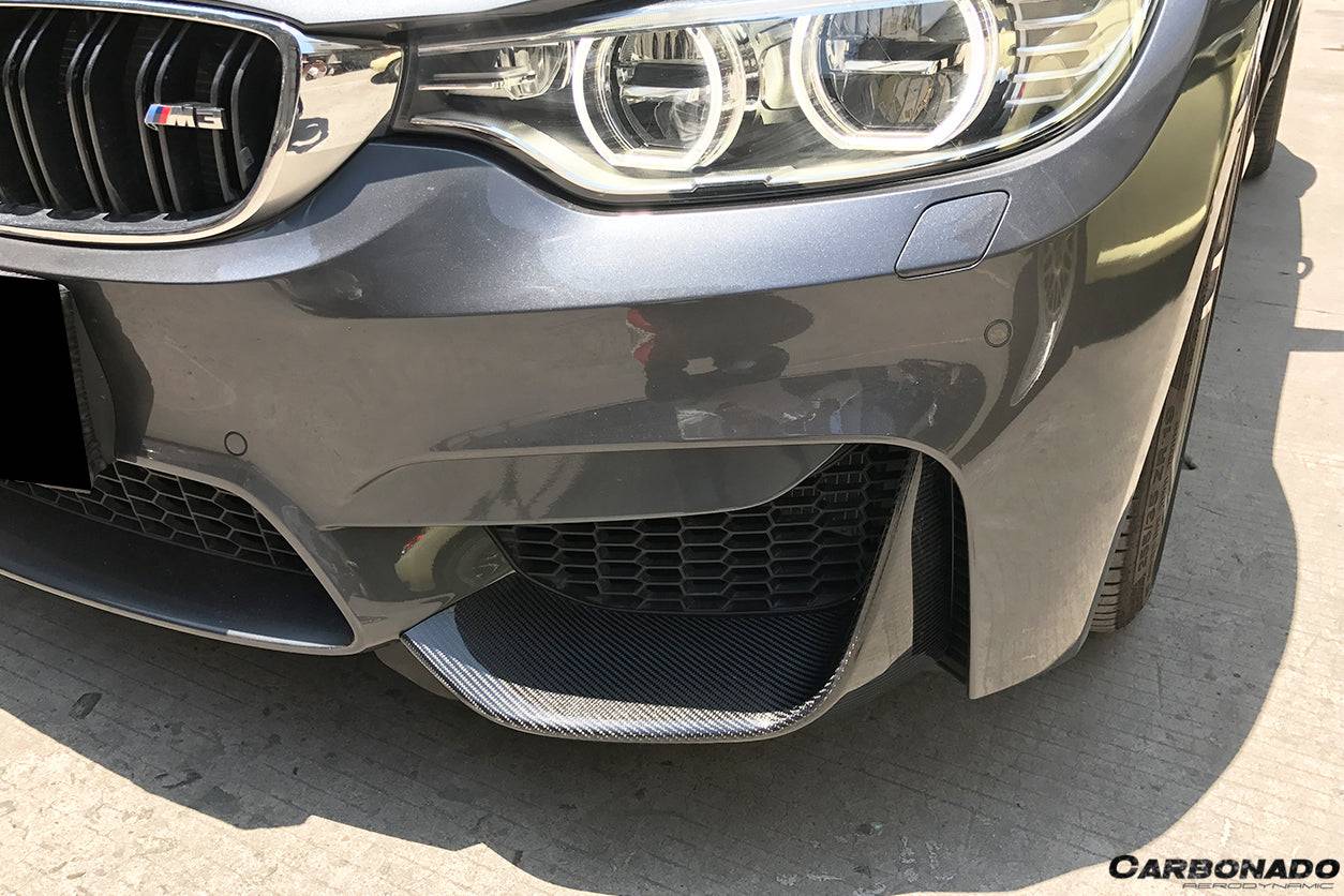 Tapas delanteras de fibra de carbono estilo MP para BMW M3 F80 M4 F82 2014-2020 Carbonado