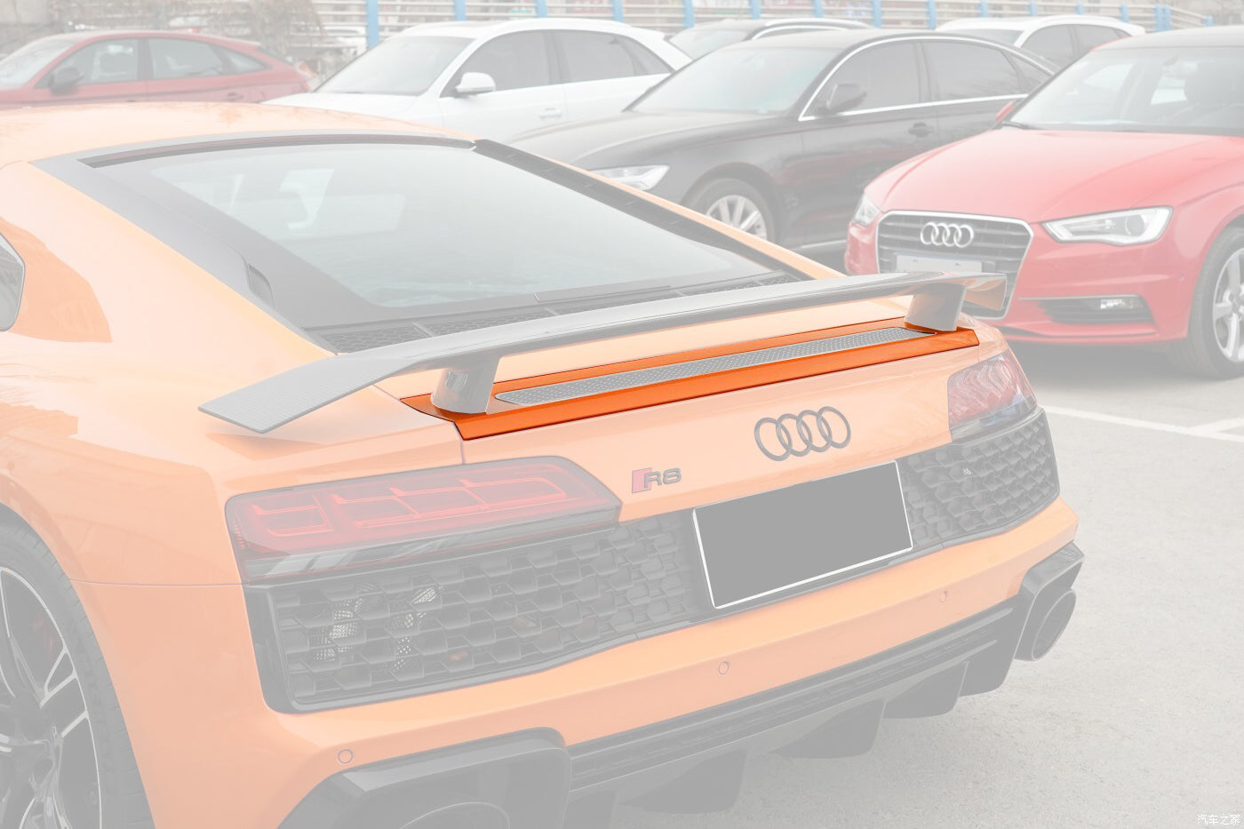 Base de alerón de fibra de carbono DarwinPRO 2016-2025 Audi R8 GEN2 Coupé SOLAMENTE