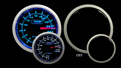 Prosport 2-1/16" Blue/White Exhaust Gas Temperature Gauge
