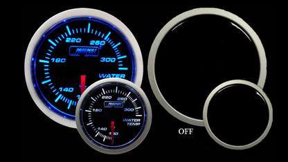 Medidor de temperatura de agua azul/blanco Prosport de 2-1/16" 