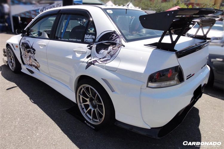 Guardabarros trasero ancho estilo Mitsubishi Evo 7 8 9 VTX Carbonado 2003-2006