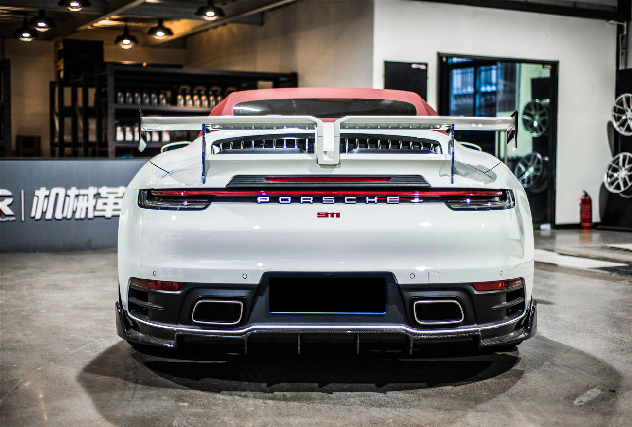 Alerón de maletero estilo TA para Porsche 911 992 Targa Cabriolet Carbonado 2019-2023