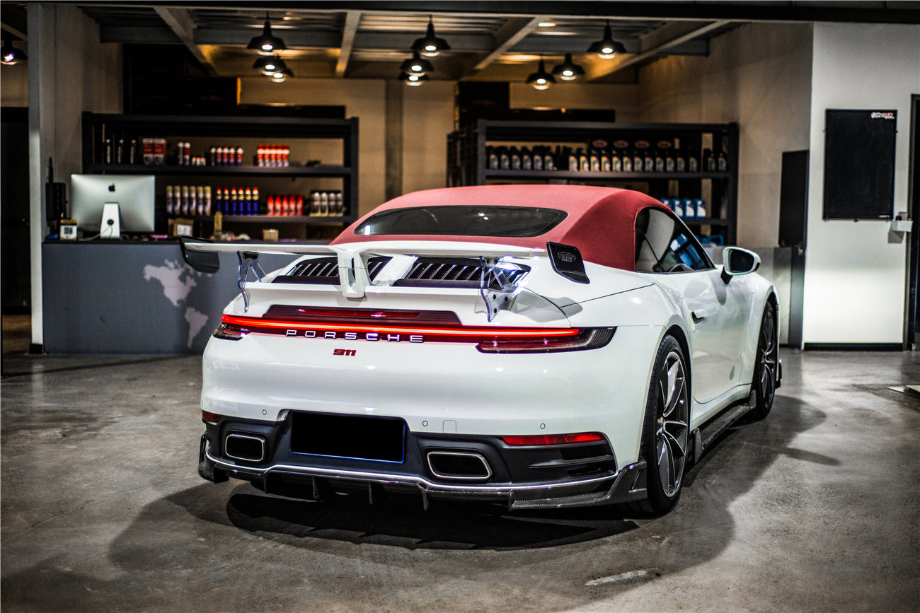 Alerón de maletero estilo TA para Porsche 911 992 Targa Cabriolet Carbonado 2019-2023