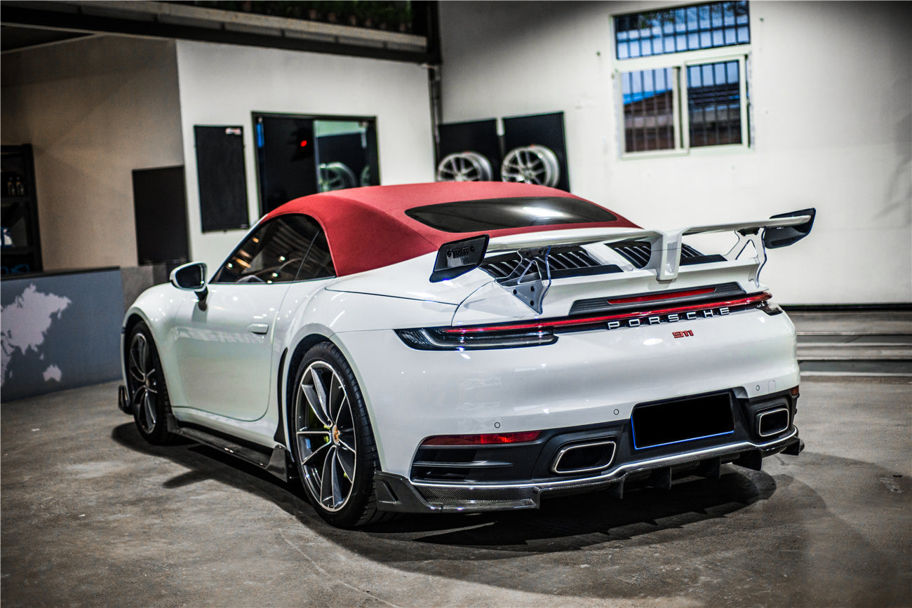 Alerón de maletero estilo TA para Porsche 911 992 Targa Cabriolet Carbonado 2019-2023