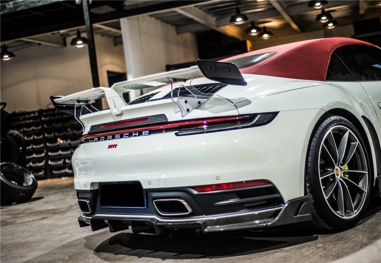 Alerón de maletero estilo TA para Porsche 911 992 Targa Cabriolet Carbonado 2019-2023