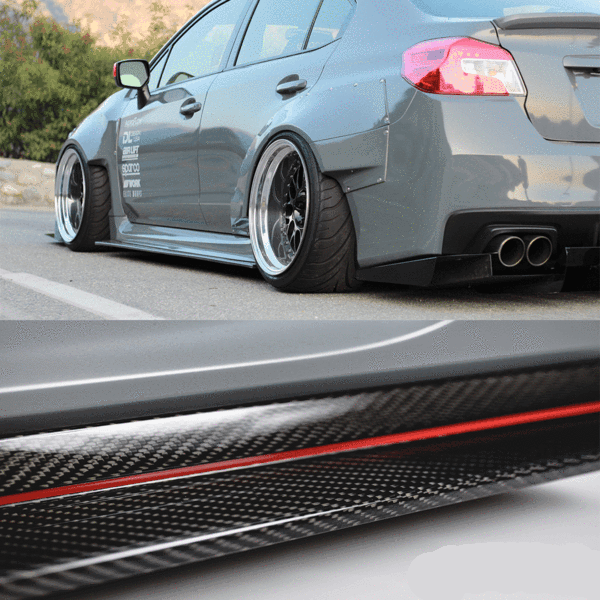 Aeroflow Dynamics Side Skirt Extension (Carbon Fiber) (2015-2020 Subaru WRX/STI)