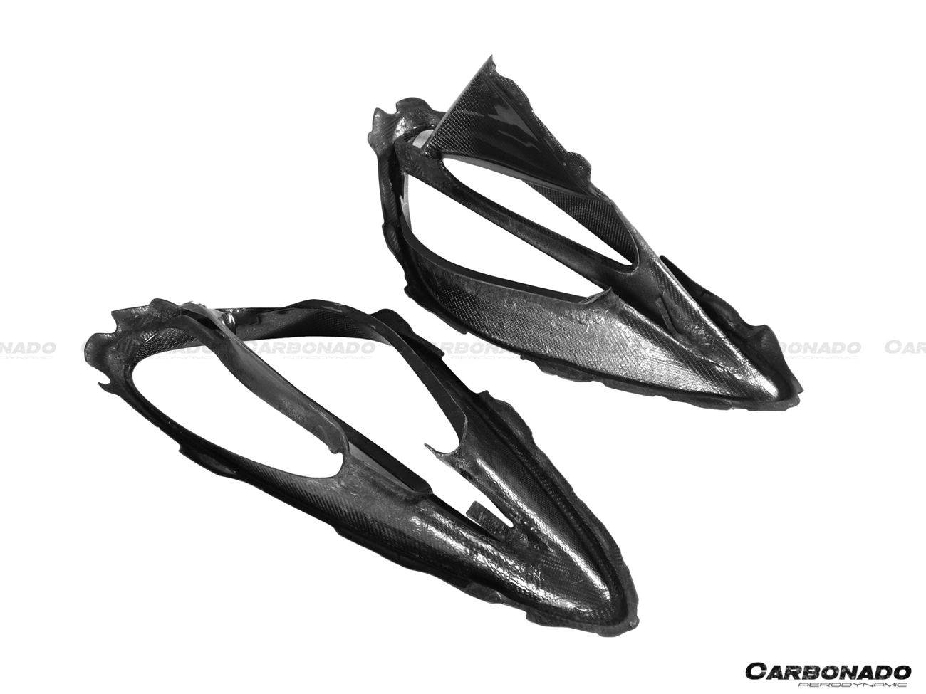 Carbonado 2017-2022 McLaren 720S OEM Style Dry Carbon Fiber Headlight Inserts Tim Replacement
