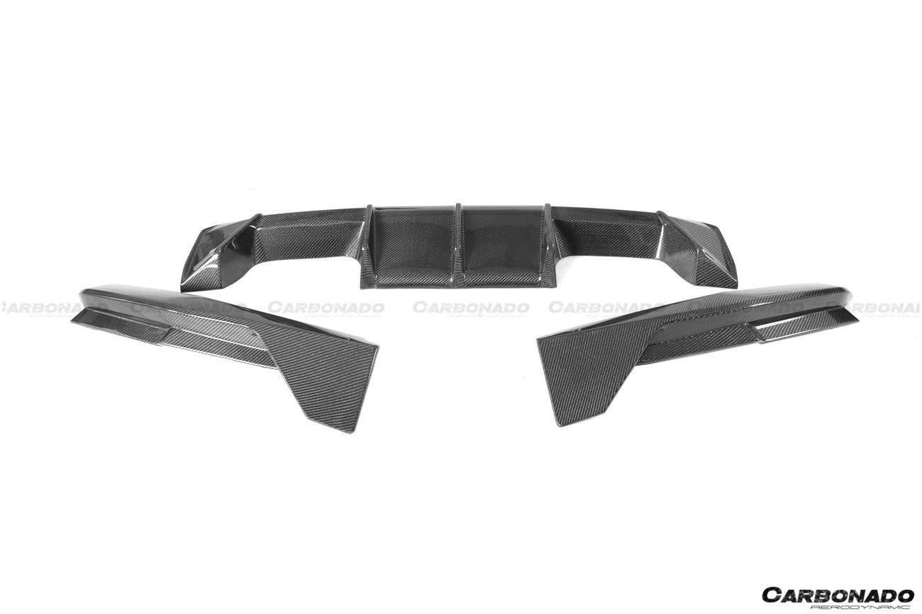 Alerón trasero de fibra de carbono estilo MP Carbonado 2021-UP BMW M4 G82 G83 con tapas