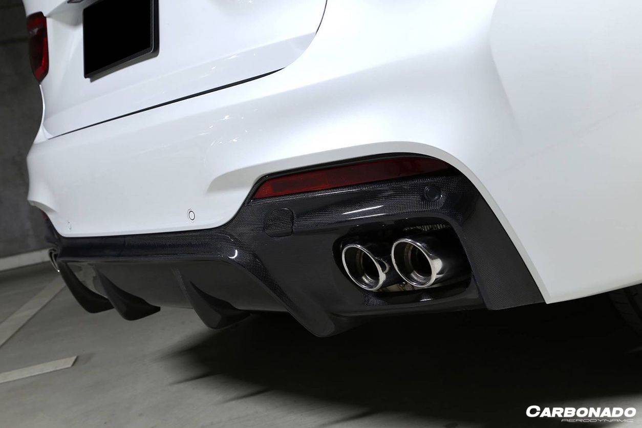 Borde trasero de fibra de carbono estilo 3D M-TECH para BMW X6 F16 2014-2019