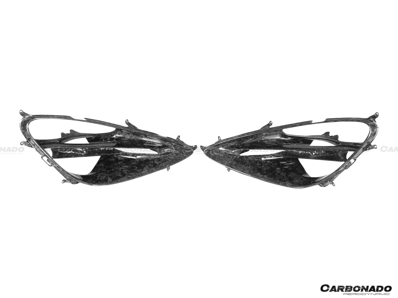 Carbonado 2017-2022 McLaren 720S OEM Style Dry Carbon Fiber Headlight Inserts Tim Replacement