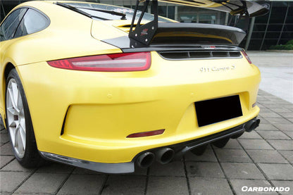 Carbonado 2012-2015 Porsche 911 991.1 Carrera S 2C GT3V Style  Rear Bumper With Diffuser (For Quad-Exhaust)
