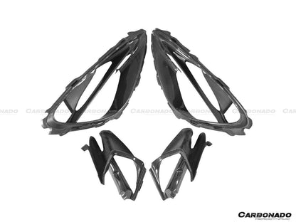 Carbonado 2017-2022 McLaren 720S OEM Style Dry Carbon Fiber Headlight Inserts Tim Replacement