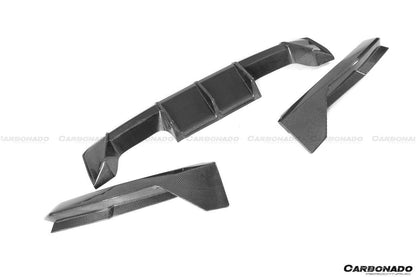 Alerón trasero de fibra de carbono estilo MP Carbonado 2021-UP BMW M4 G82 G83 con tapas