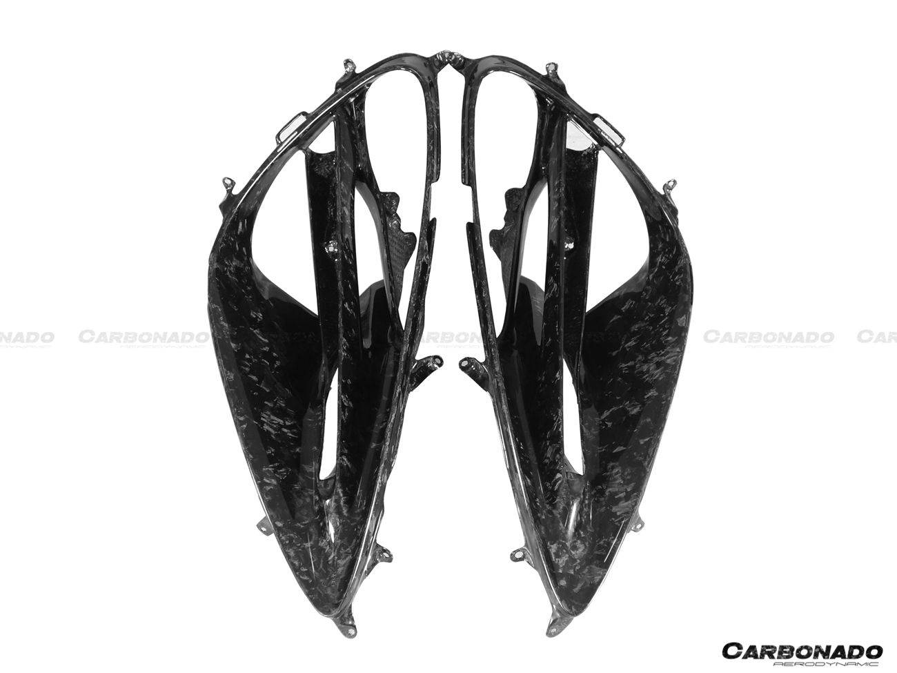 Carbonado 2017-2022 McLaren 720S OEM Style Dry Carbon Fiber Headlight Inserts Tim Replacement