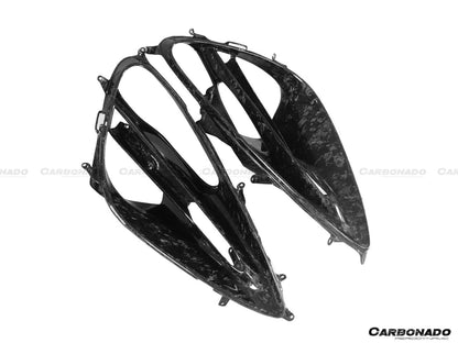 Carbonado 2017-2022 McLaren 720S OEM Style Dry Carbon Fiber Headlight Inserts Tim Replacement