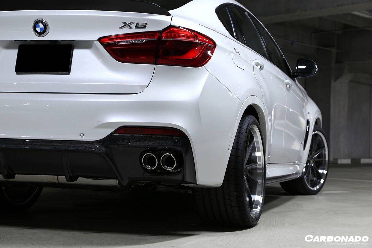 Borde trasero de fibra de carbono estilo 3D M-TECH para BMW X6 F16 2014-2019