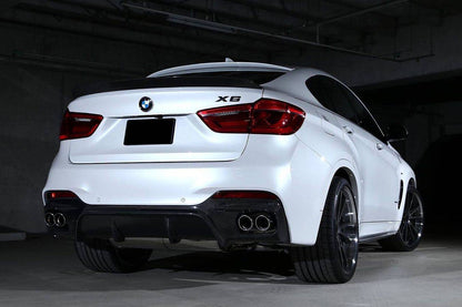 Borde trasero de fibra de carbono estilo 3D M-TECH para BMW X6 F16 2014-2019