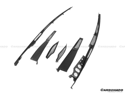 Carbonado 2017-2022 McLaren 720S Coupe Only Carbon Fiber Engine Hood Side Air Intake Vents 6pcs （Dont Fit Spyder）