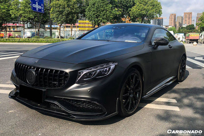 Carbonado 2014-2017 Mercedes Benz C217 S63  S65 AMG Coupe OE Style Carbon Fiber Front Bumper Outer Trim