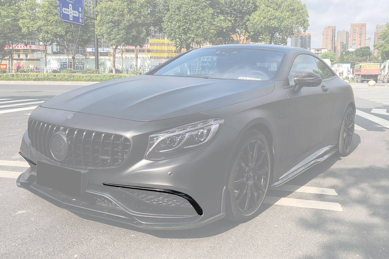 Carbonado 2014-2017 Mercedes Benz C217 S63 S65 AMG Coupe OE estilo parachoques delantero de carbono Canards