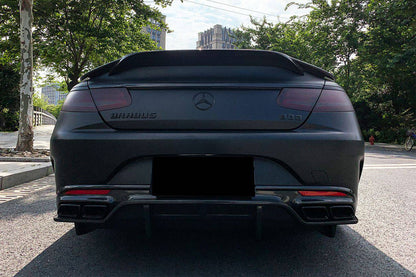 Carbonado 2014-2021 Mercedes Benz C217 S class S63  S65 AMG Coupe OE Style Carbon Fiber Rear Lip