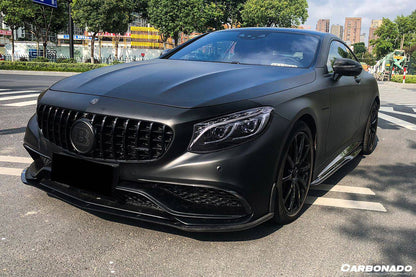 Carbonado 2014-2017 Mercedes Benz C217 S63  S65 AMG Coupe OE Style Carbon Fiber Front Bumper Outer Trim