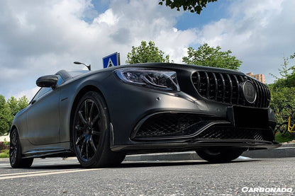Carbonado 2014-2017 Mercedes Benz C217 S63  S65 AMG Coupe OE Style Carbon Fiber Front Bumper Outer Trim