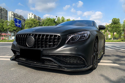 DarwinPRO 2014-2017 Mercedes Benz C217 S63 S65 AMG Coupe BKSS Style Carbon Fiber Front Lip