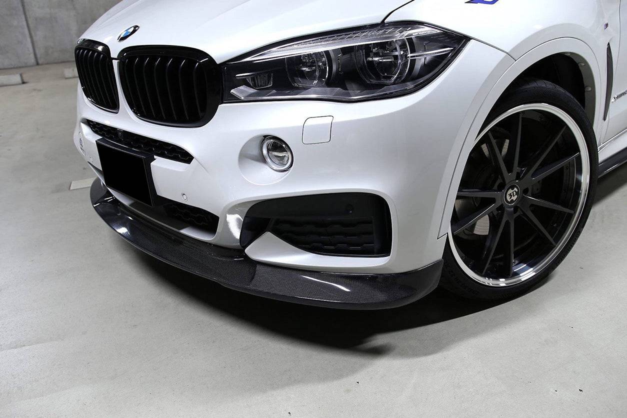 Borde delantero de fibra de carbono estilo 3D M-TECH para BMW X6 F16 2014-2019