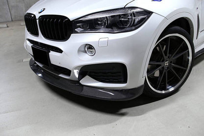 Borde delantero de fibra de carbono estilo 3D M-TECH para BMW X6 F16 2014-2019