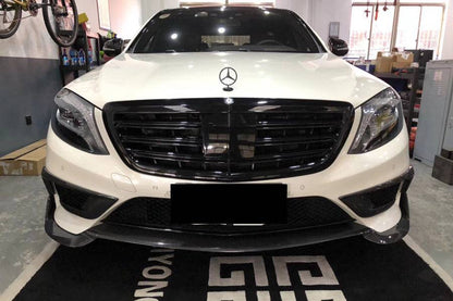 Carbonado 2014-2017 Mercedes Benz W222.1 S63 AMG BRS Style Carbon Fiber Front Lip
