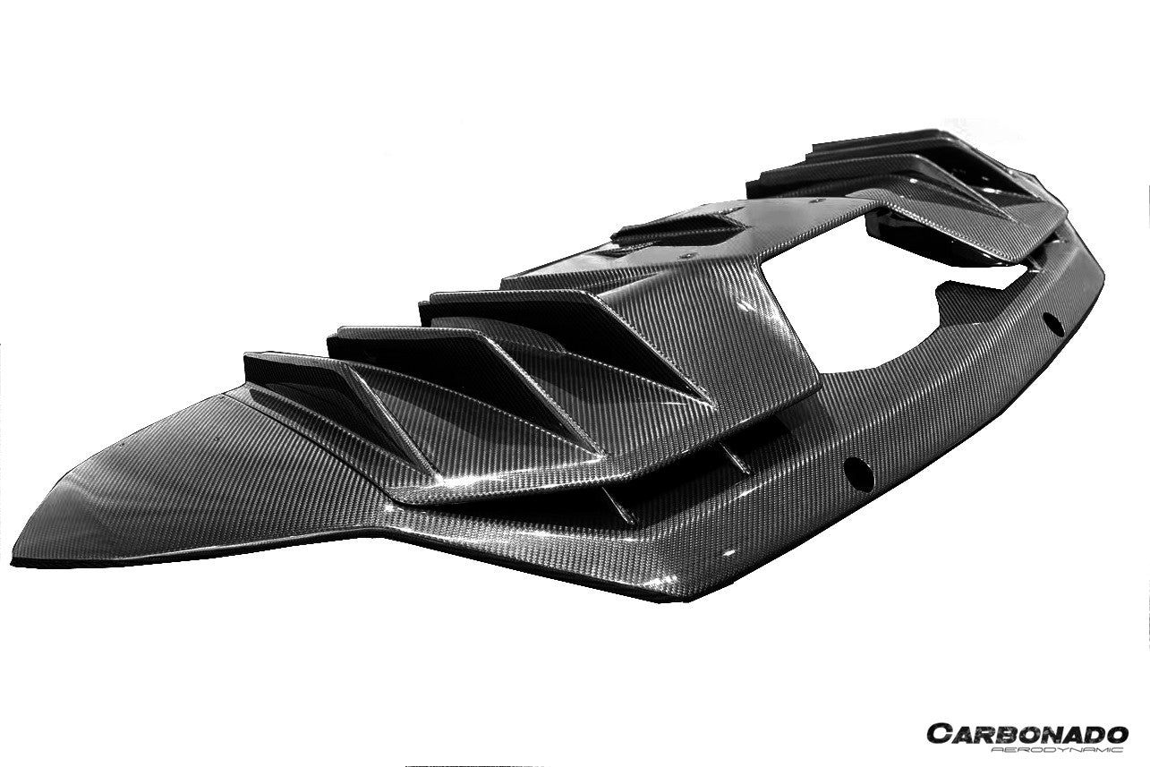 Carbonado Aero 2017 - 2021 Lamborghini Aventador Autoclave Carbon Fiber Rear Diffuser Carbonado Oem Fits: LP740 Coupe | Roadster - 7