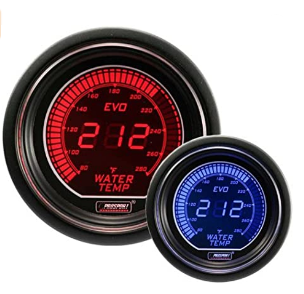 Medidor de temperatura de agua eléctrico Prosport Evo de 2-1/16"