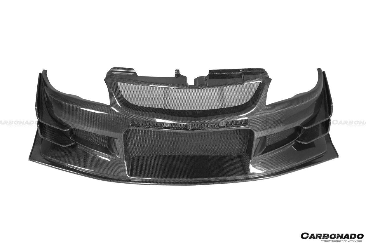 Carbonado VTS Style Front Bumper | 2003-2006 Mitsubishi Evo 7/8/9