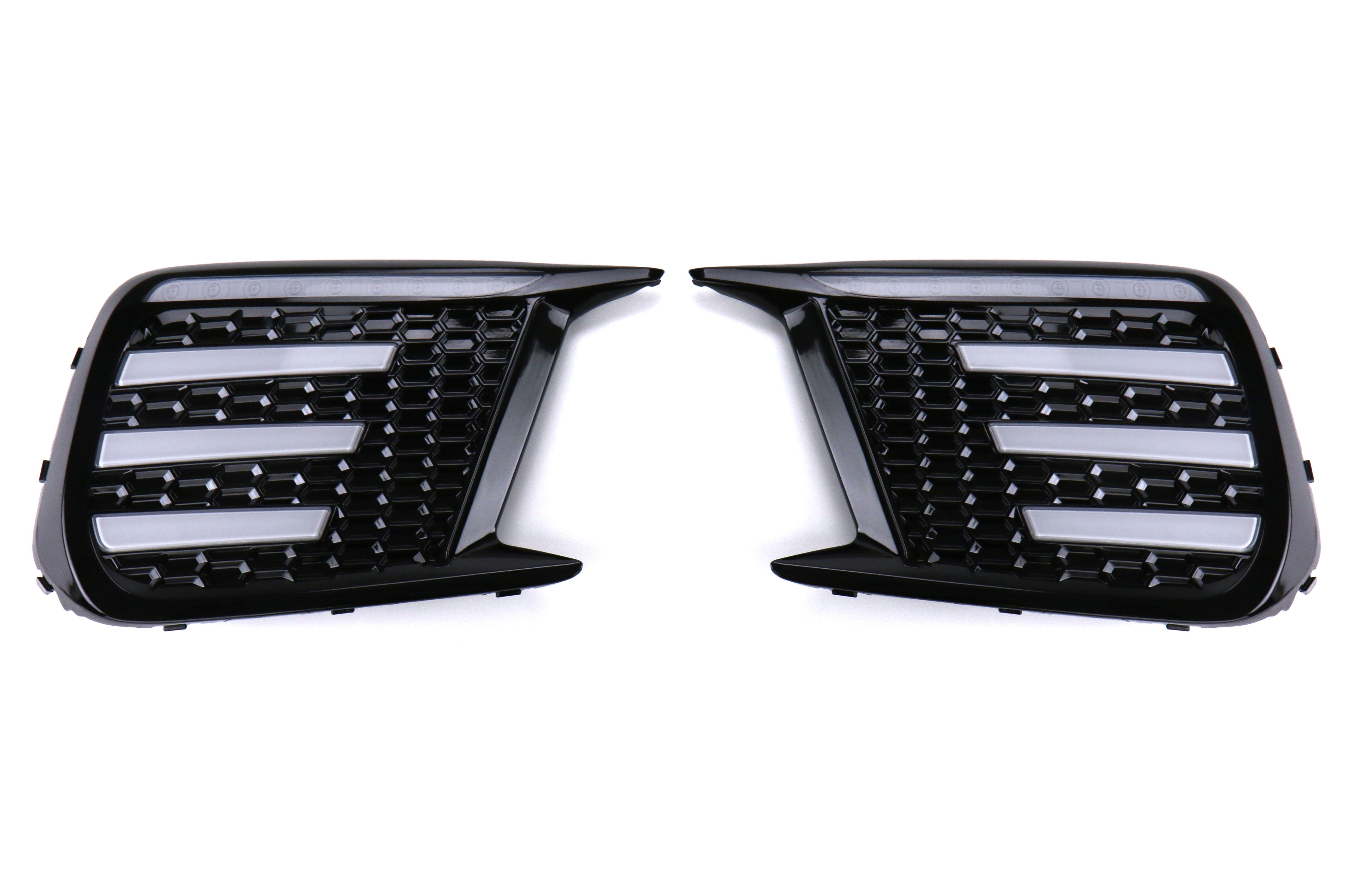OLM Clear Tri-Bar Fog Light Bezel - 2018-2021 Subaru STI / 2018 WRX