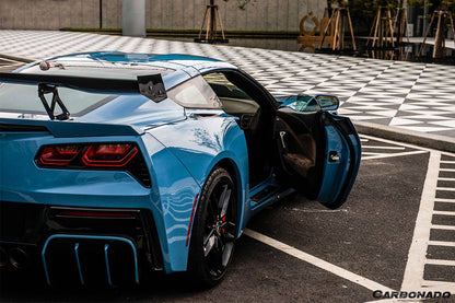 Alerón trasero estilo RK para Corvette C7 Z51 Grandsport Z06 Carbonado 2013-2019