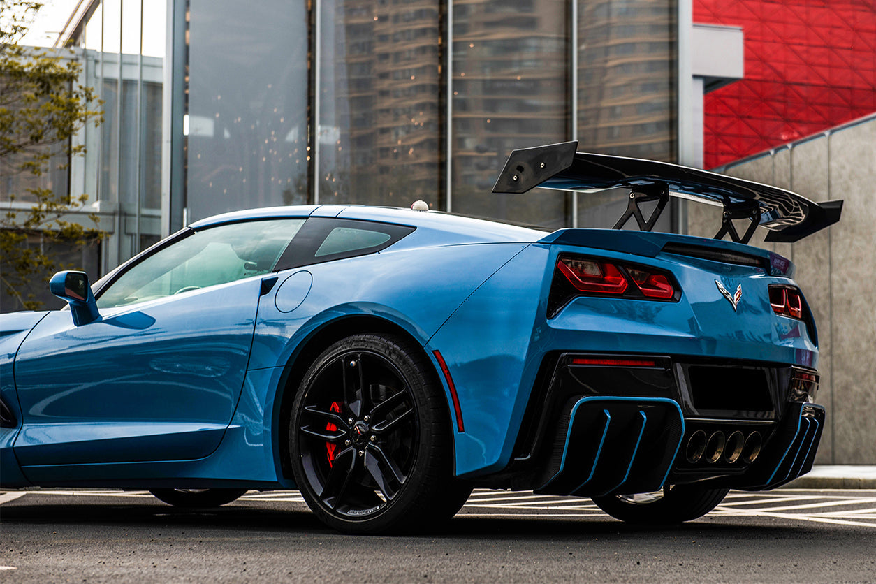 Alerón de maletero estilo BKSS DarwinPRO para Corvette C7 Z51 Grandsport Z06 2013-2019