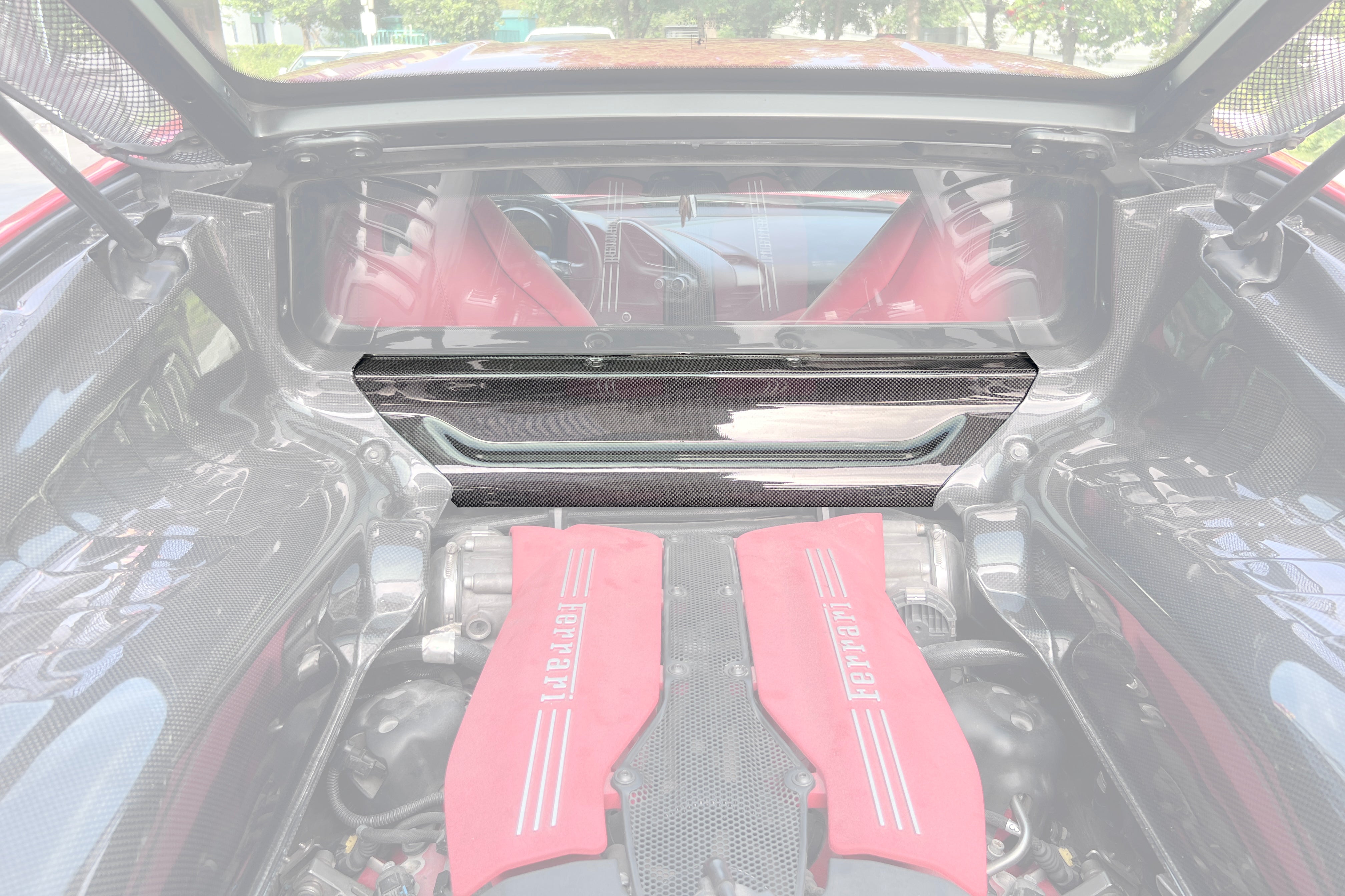 Carbonado 2015-2023 Ferrari 488 GTB 488 PISTA F8 Dry Carbon Fiber Inner Underscreen panel Replacemnt