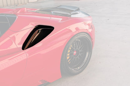 2020-UP Ferrari Autoclave Carbon Fiber Quarter Panel Side Scoops Carbonado (RT) Fits: SF90 Stradale and Spider (1X1DRYCFSF90-MIW-RT-QPS)