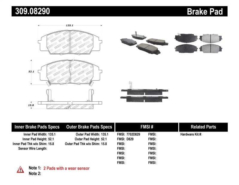 StopTech Sport Brake Pads Front (Multiple Honda/Acura Fitments)