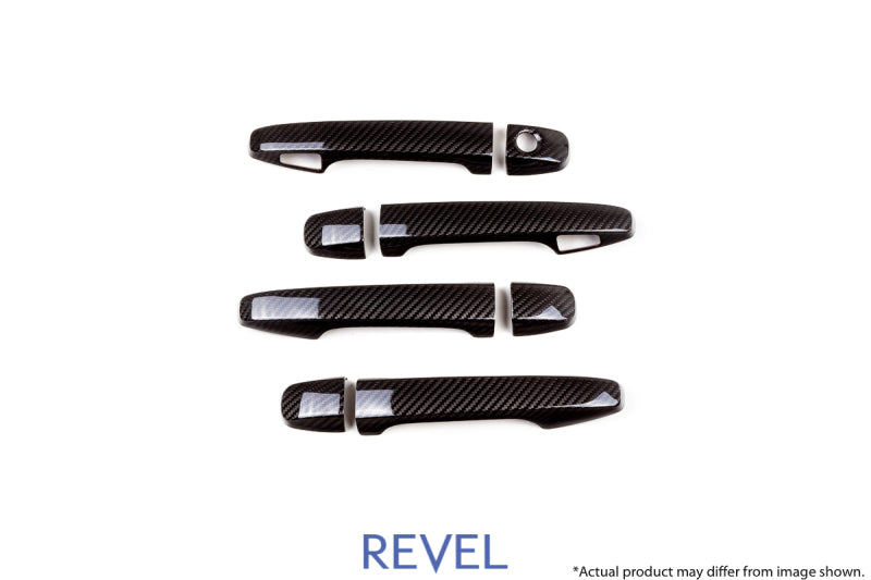 Revel GT Dry Carbon Door Handle Covers - 8 Pieces (15-18 WRX/STI)