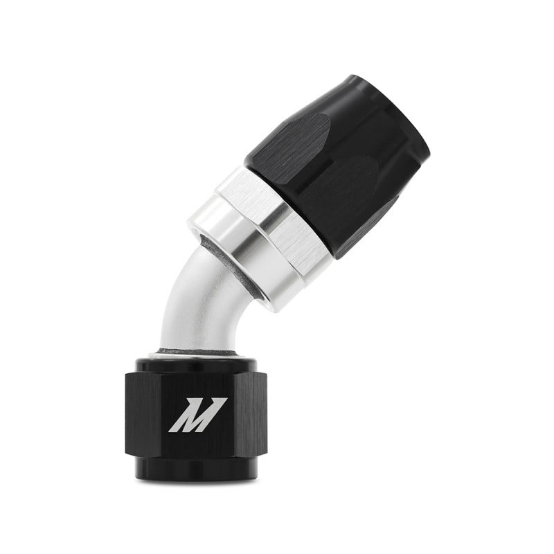 Mishimoto Aluminio -4AN Accesorio de 45 grados - Negro