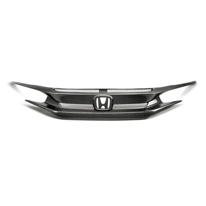 Seibon OEM - Style Carbon Fiber Front Grill (16 - 21 Honda Civic) - Seibon