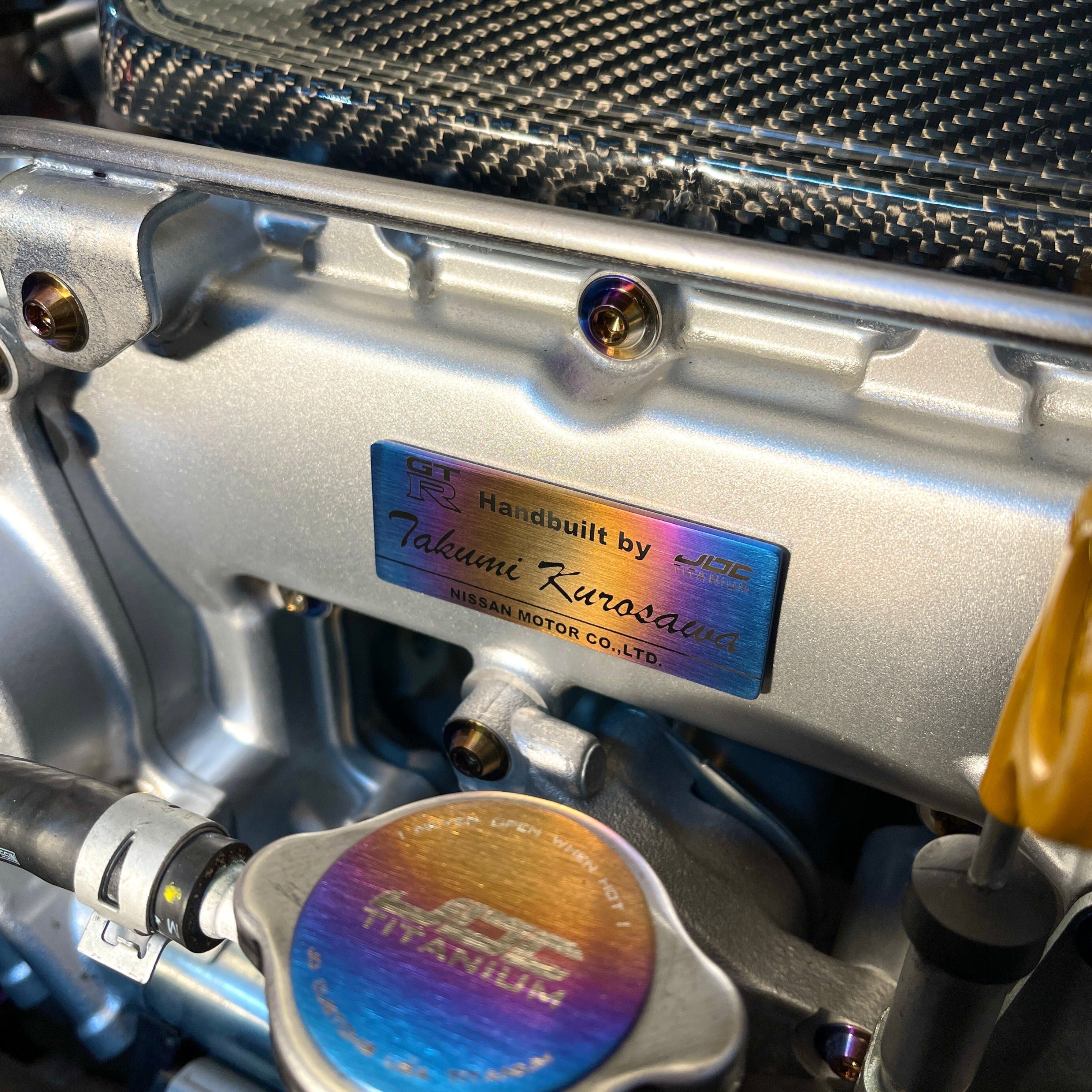JDC Titanium "Takumi" Engine Builder Badge (R35 GT-R)