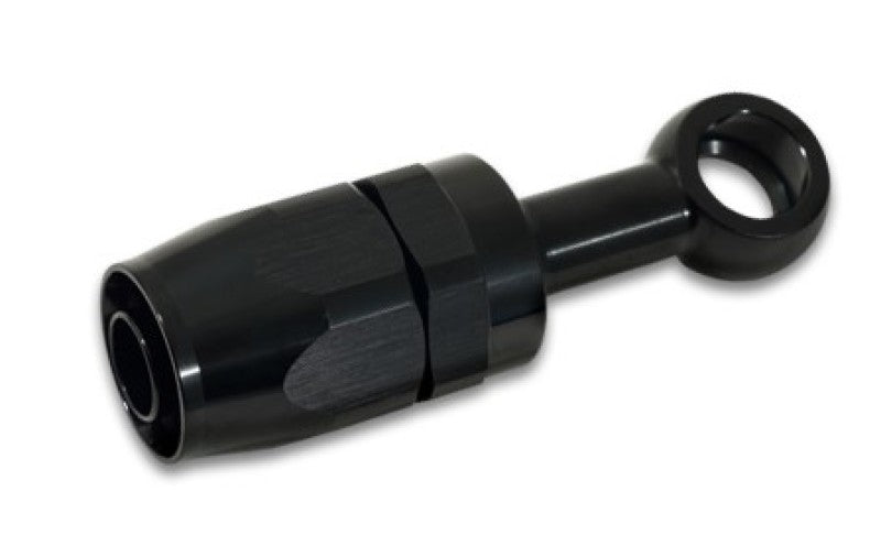 Vibrant -10AN Banjo Hose End Fitting for use with M14 or 9/16in Banjo Bolt - Aluminum Black